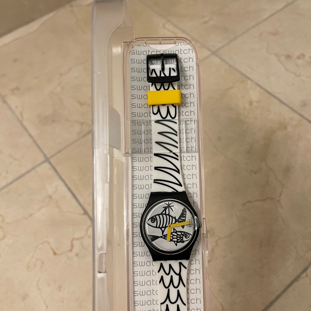 Swatch fish print watch